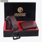 Hammonds Flycatcher Leather Wallet and Belt Combo Gift Set For Men - Brown | Fashion Wallet and Belt Combo For Men