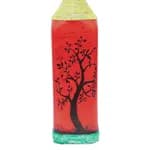 Tree Printed Handmade Craft Bottle With Light Lamp