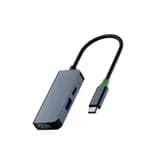USB-C HUB, USB C to HDMI 4K Multiport Adapter, 3 in 1 Hub with USB