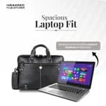 Hammonds Flycatcher Genuine Leather Laptop Bag For Men (Black)