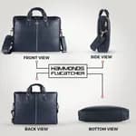Hammonds Flycatcher Genuine Leather 13 inch Laptop Bag (Blue)