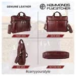Hammonds Flycatcher Genuine Leather Laptop Bag 152 BRN
