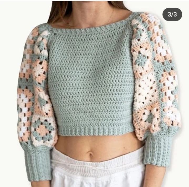 Granny Tee Crochet Crop