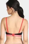 Zivame Sporty Twist Padded Non Wired 3/4th Coverage T-Shirt Bra-Black