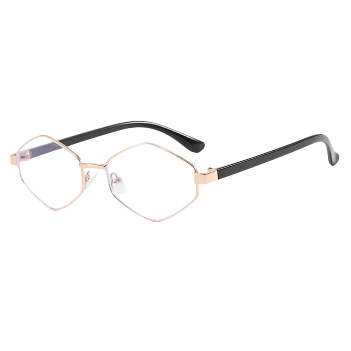 Oudi Premium UV Protected Lens Black Metal Full Rim Sunglasses for Women Gold-White