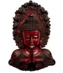 Handmade Red Buddha Wall Hanging Statue Zen Meditation Home Decor