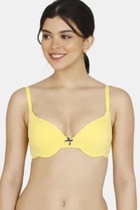 Zivame Modern Grounds Push-Up Regular Wired Medium Coverage Bra - Yellow