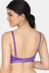 Zivame Padded Non Wired 3/4th Coverage T-Shirt Bra - Royal Purple