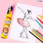 Premium Non-Toxic Art Drawing & Sketching Color Pencil Tube Set 12Pcs