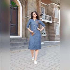 FuLoo's Slieecker Denim Western Kurti # 1018