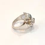 PURE SILVER TIGER DESIGN FINGER RING FOR MEN