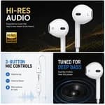 Elephu TuneZ 1010 Earphones| Type Lightning/Iphone | 3 button controller with MIC| Hi-Res audio| Deep Bass| Stereo sound