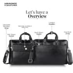 Hammonds Flycatcher 15.6 inch Dual Compartment Genuine Leather Laptop Bag With Expandable Features - Laptop Bags |