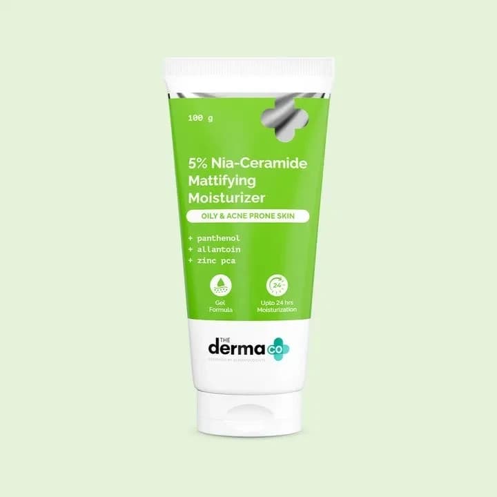 The Derma Co 5% Nia-Ceramide Mattifying Moisturizer with 5% Niacinamide & 2% Ceramide - 100g