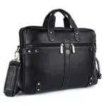 Hammonds Flycatcher Genuine Leather Black 15.6 Inch Laptop Bag 152 BLK