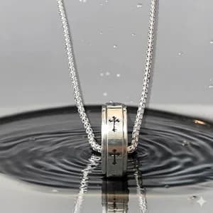 Chrome Hearts Cross Pendant Necklace for Men & Women – Stainless Steel Chain Jewelry