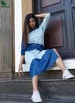 FuLoo's Lighter Denim Western Kurti # 1014