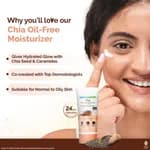 Mamaearth Chia Oil-Free Moisturizer with Chia Seed & Ceramides for Hydrated Glow - 80 g