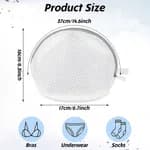 Premium Bra & Underwear Laundry Bags - Protective Oval Mesh Wash Pouches with Zipper Guard for Lingerie, Swimwear & Delicates