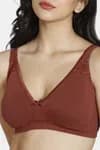 Zivame Basics Double Layered Non Wired 3/4th Coverage Bra - Brown