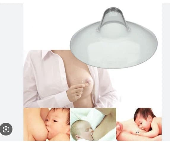 2 Pcs Silicone Nipple Shields Protectors - Soft Breast Feeding Protection Cover for Baby & Mother