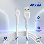 Elephu Silky Series Data Cable 1545| ( USB to Micro)| Fast charging| Pure soft Silicon Cable| 1000mm Length| Pure Copper Wire|