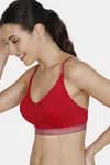Zivame Shine & Shimmer Double Layered 3/4th Coverage T-Shirt Bra - Cerise