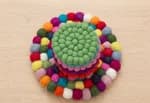 Multy Color Tea Coaster 6 pcs & Pot Mat 1 Pce