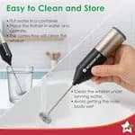 Milk Frother Handheld for Coffee, Electric Hand Foamer Blender for Drink Mixer