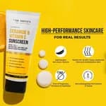 Dr. Sheth's Ceramide & Vitamin C Sunscreen SPF 50+ PA+++ For Women & Men | UVA UVB Sun Protection | 80g