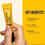 Dr. Sheth's Kesar & Kojic Acid Lip Balm|Reduces Lip Pigmentation|SPF 50+ PA+++|24H Moisturization|Non Sticky|Lightweight|For Dark,Dry,Flaky Lips|Natural Oils & Butters|All Genders|10g