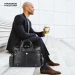 Hammonds Flycatcher Genuine Leather Laptop Bag For Men (Black)