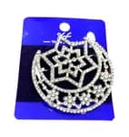 Star Moon Design American Diamond Brooch For Saree And Coat -1 PCs
