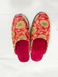 Women Red Brocade slippers