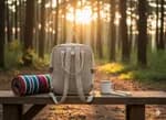 Eco-Friendly Hemp Laptop Bag fits up to 12-inch iPad/Tablet - Multi-Pocket Vintage Organizer Backpack with Adjustable Straps