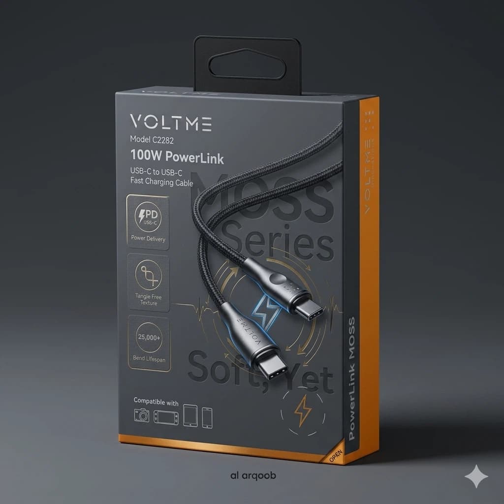 100% Original Voltme 100W Powerlink USB-C to USB-C Fast Charging Cable