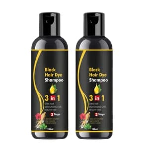 Black hair dye shampoo