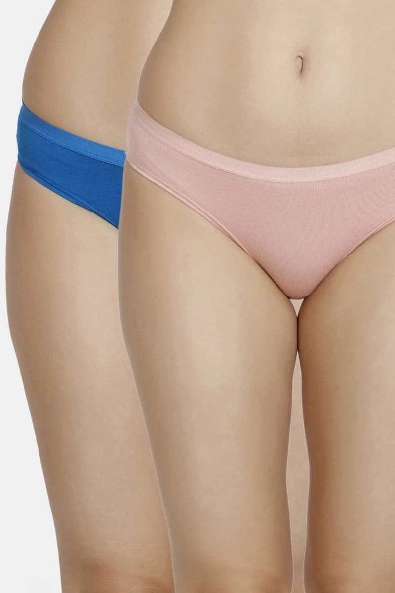 Zivame (Pack of 2) Bikini Low Rise Anti-Microbial Panty For Women - Mykonos Tan