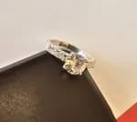PURE SILVER ZERCON DIAMOND RING FOR WOMEN