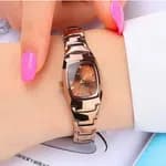 Stylish Luxury Coffee Rectangle Waterproof Ladies Watch - 30m Water Resistance - Luxury Watches For Women