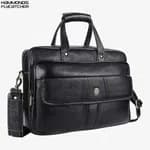 Hammonds Flycatcher Leather Black Laptop Bag for 15.6" Laptop