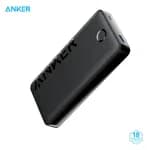 Anker Portable Charger, 20,000mAh Power Bank, Battery Pack with 2-Port, 15W High-Speed Charging for iPhone 15/15 Plus/15 Pro/15 Pro Max, 14/13/12 Series, Samsung Galaxy, and More (Black)