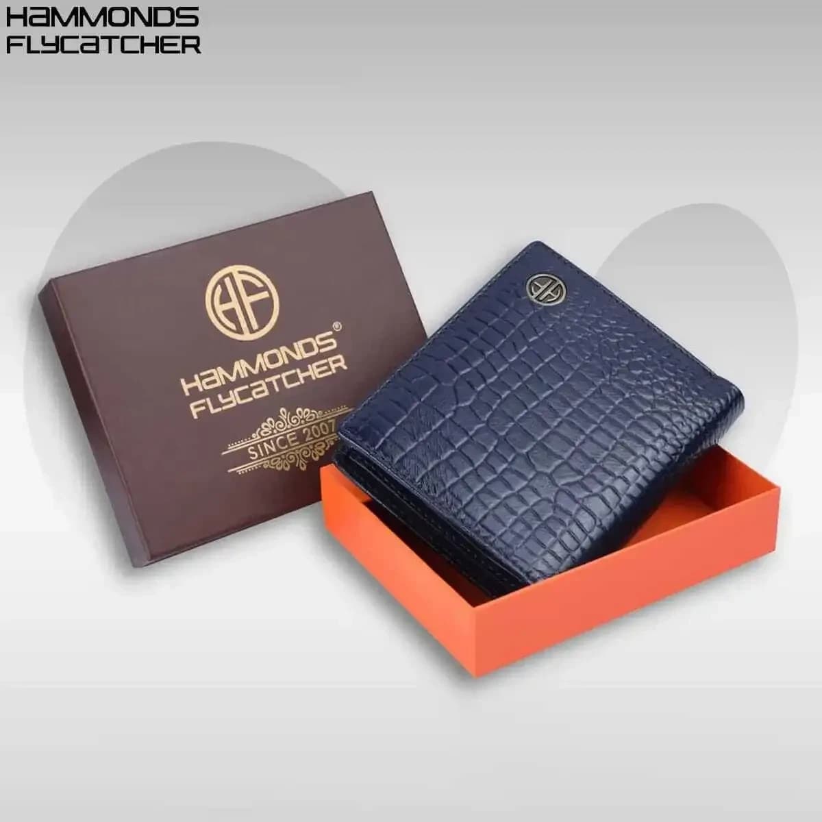 Hammonds Flycatcher RFID Protected CROCO Leather Wallet For Men