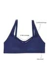 Zivame Basics Double Layered Non Wired 3/4th Coverage Bra-Blue Depths