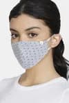 Zivame Reusable 2 Layer Printed Knit Cotton Antiviral Face Mask (Pack of 2) For Women - Grey Pink Bird Pt