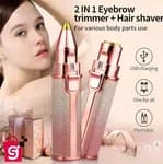 2-in-1 Precision Facial & Eyebrow Shaper – USB Rechargeable Hair Remover for Women
