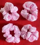 Hair Scrunchies Silk and Tissue Material 4 Pcs