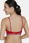 Zivame Shine & Shimmer Double Layered 3/4th Coverage T-Shirt Bra - Cerise