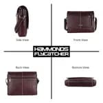 HAMMONDS FLYCATCHER Genuine Leather Office Bag for Men, Messenger Laptop Bag for Men, Fits 14 Inch Laptop - Water Resistant - Ideal for Office, Travel, Daily Use - Brown
