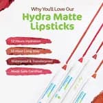 mamaearth Hydra-Matte Crayon Transferproof Lipstick - 2.4 g - Cappuccino Brown